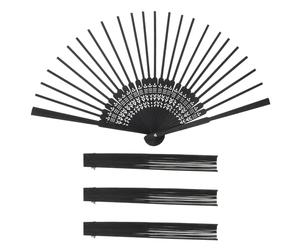 Amosfun Cornice per Ventaglio Pieghevole in bambù Fatto a Mano 21cm, Set da 4 Stecche per Ventaglio Vintage Senza Tessuto, Materiale Artigianale per Progetti DIY e Decorazioni