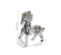 Amosfun Crystal Horse Figurine in Crystal Carved Animals Elegant Horse Statue Tabletop Decoration For Living Room Office And Bedroom Symbolic Collectible Ornament Enhancing Light And