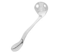 Amosfun Cucchiaio Adattabile Metallico per Anziani e Disabili Manico Curvo, Utensile per Mangiare Presa Sicura, Testa Profonda Antiscivolo, per Tremori alle Mani e Autonomia Alimentare