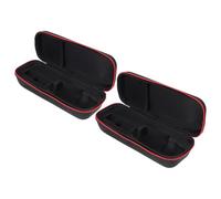 Amosfun Custodia Portatile per Microfono Wireless 2 Pezzi in Eva Nero Design a Cerniera, Comoda per Amici e Famiglia, lo Storage e Trasporto Sicuro
