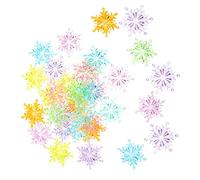 Amosfun Decorazioni con Fiocchi di Neve Scena da Fiaba Decorazioni Acriliche con Fiocchi di Neve per Bambini E Bambine Giocattoli per Feste
