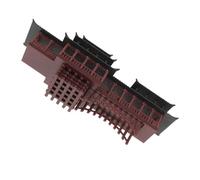 Amosfun del Decorazione del Padiglione Bonsai Arredamento plastica Marrone