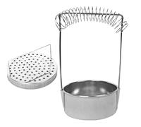 Amosfun Detergente per Pennelli Pittura a Olio in Metallo Resistente, Secchio Portapennelli per Artisti Contenitore per Lavaggio e Supporto per Pennelli, per Pittura All'aperto e Uso