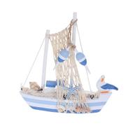 Amosfun di veliero mediterraneo modellini di Navi in Legno Ornamento della Barca a Vela in Legno di Barca a Vela in Legno Decorazione del Desktop del Soggiorno di Legno