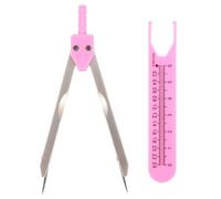 Amosfun Divisori per Elettrocardiogramma con Righello Strumento di Misurazione Leggero e Pratico con Copertura Protettiva Compasso da Disegno Tecnico per Uso Ufficio e Scuola