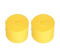 Amosfun Fasce Antisudore Antiscivolo per Bacchette Batteria, Nastro Assorbente Resistente, Accessori per Batteristi e Percussionisti, Set 2 Pezzi Giallo, Facile da Sostituire e Usare