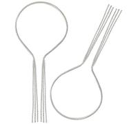Amosfun Fasce Chioma da Donna Accessori Chic 2 Pezzi e in Lega Argento Nappe Eleganti e Delicate Adatti per Matrimoni e Cerimonie Quotidiane Matrimoni Cerimonie Quotidiane