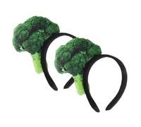 Amosfun Fasce per Chioma Donna 2 Pezzi Verde, Pratiche e Aderenti, per Uso Quotidiano e Cura del Viso, Accessori Simpatici e Versatili per Feste