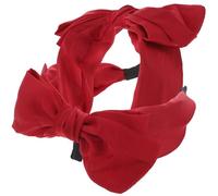 Amosfun Fasce per Chioma Larghe Doppio Fiocco in Raso, 2 Pezzi di Cerchietti per Chioma da Ragazza, Accessori per Feste Comodi e Decorativi per Donne e Ragazze