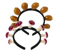Amosfun Fascia per Chioma 3D a Forma di Patata e Fungo in Plastica Set da 2 Pezzi per Festa in Maschera Accessorio Costume Natalizio Leggero e Divertente per Donne per Eventi di