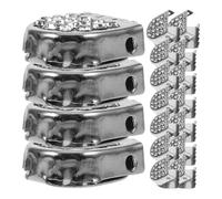 Amosfun Fermagli per Lacci Scarpe Strass 20 Pezzi, Clip Blocca Lacci Piatti, Chiusure Rapide senza Allacciatura per Scarpe Sportive e Casual