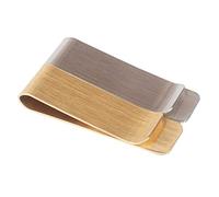 Amosfun Fermasoldi in Ottone e Acciaio Inox 2 Pezzi, Clip Metallo Resistente per Banconote e Carte di Credito, Porta Soldi Sottile per Uso Quotidiano e Accessori da Campeggio