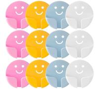 Amosfun Ganci in Plastica Adesivi 24 Pezzi per Gestione Cavi e Spine Elettriche senza Fori, per Organizzazione Prese in Cucina e Studio 2.2X2.2X0.8 Pollici