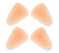 Amosfun Ginocchiere in Silicone Autoadesive Beige per Pattinaggio, Set 4 Pezzi, Protezione Ginocchio Imbottitura Spessa, Stabilizzatore Ergonomico per Allenamento e Sport su Ghiaccio