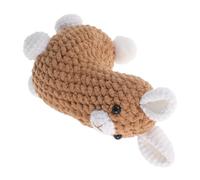 Amosfun Handmade Crochet Alpaca Pendant Soft Yarn Knitted Animal Charm For Backpack Keychain Desk Ornament And Colorfast Craftsmanship