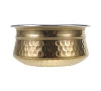 Amosfun Indian Serving Bowl For Curry And Vegetables Traditional Lightweight Stove Top Cooking Pot For Indian Meals And Party Serveware Decorative Festival Tableware