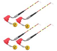 Amosfun Indicatore di Morsi per Pesca in Plastico e Metallo Allarme Luminoso Portabile 4 Pezzi con LED ad Alta Sensibilità per Pesca Notturna su Ghiaccio