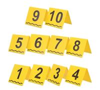 Amosfun Kit 10 Segnalini Forense Numeri 1-10, Cartelli Identificativi Righello Integrato, Supporto Verticale e Foro Sospensione, Marcatori Scena del Crimine per Analisi Forense e Giochi