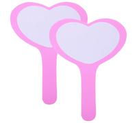 Amosfun Lavagna Bianca Portatile a Forma di Cuore 2 Pezzi Superficie Cancellabile e Scrivibile Ripetutamente in Schiuma per Votazioni e Giochi da Tavolo