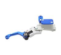 Amosfun Leva Freno Pieghevole per Moto con Pompa Anteriore a Disco Blu | Acciaio Inox e Plastica, Impugnatura Ergonomica, per Dirt Bike e Moto Fuoristrada, Stabilità e Sicurezza