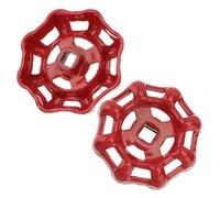 Amosfun Maniglia per Rubinetto in Ghisa Rossa 2 Pezzi Volantino di Chiusura Esterno Compatibile per Valvole e Tubi Flessibili Sostituzione Facile per Manopola Gas e Acqua