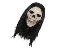 Amosfun Maschera da Teschio in Lattice Copricapo Realistico per Scheletro Halloween Cosplay Intricati Comfort Traspirante Adatto per Feste e Stregata