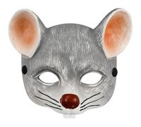 Amosfun Maschera Da Topo 3D in Schiuma Pu - Realistica E Confortevole Per Halloween, Carnevale, Cosplay E Feste Per Adulti E Bambini (Grigio Chiaro)