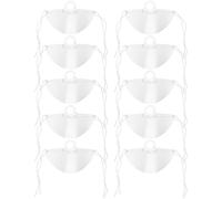 Amosfun Maschera di Plastica Trasparente Antiappannamento per Cucina 10 Pezzi Maschera da Catering Traspirante per Chef e Personale Ristorazione Protezione Viso Leggera e Riutilizzabile