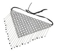 Amosfun Maschera di Strass a Catena Nappa, Gioielli per Viso Leggeri per Feste, Costume da Carnevale e Balli, Accessorio Elegante per Donna in Eventi e Banchetti