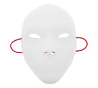 Amosfun Maschera e Fai da Te per Carnevale e Halloween in Plastica Bianca Design Unico, Portatile per Feste e Mascherate Adulti