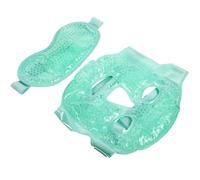 Amosfun Maschera Gel Viso Riutilizzabile per Impacco Freddo e Caldo, Copertura per Occhi e Fronte Fascia Elastica, Trattamento per Gonfiore, Emicrania e Stress, Adatta per Colore Casuale