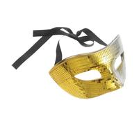 Amosfun Maschera Mezza Faccia Mascherata in Glitter Specchiato Palla da Disco Accessorio Costume per Carnevale Feste Dj Party Cosplay Uomo Donna