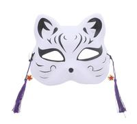 Amosfun Maschera per gatti giapponese, con nappe, per cosplay, feste, stile anime, ideale per costumi e palle in maschera