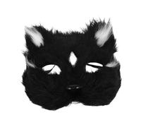 Amosfun Maschera Volpe in Peluche Soffice per Halloween e Masquerade Mezza Faccia Leggera e Confortevole Costume Animale per Adulti e Ragazzi Accessorio Versatile per Feste Tema e Cosplay