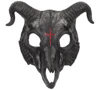 Amosfun Maschere di Halloween Maschere di Scheletro del Cranio Maschere di Capra Maschere Cosplay Gotiche a metà Faccia Decorazioni per Feste di Animali Costumi per Il Dramma in Maschera