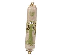 Amosfun Mezuzah in Metallo Targa Decorativa per d Ingresso Design retrò in Ebraico per Soggiorno Decorazione per Porte