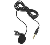 Amosfun Microfono Lavalier Clip On Nero in Metallo, Facile da Trasportare e Utilizzare, Microfono Condensatore Omnidirezionale per Registrazioni Professionali Smartphone