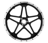Amosfun Mini Mini Dirt Bike Parti Mini Dirt Bike Cerchione Mozzo Ruota Anteriore Dirt Bike Mini Ruota Posteriore Lega Di Alluminio Nero
