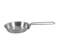 Amosfun Mini padella in acciaio inossidabile con manico pieghevole portatile antiaderente per uova padella per campeggio riscaldamento rapido padella per pancake e frittate pentole da viaggio compatte