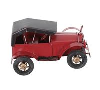 Amosfun Modellino Auto d Epoca in Ferro Rosso Vintage, Decorazione Artigianale Nostalgica per Esposizione in Ufficio o Arredamento retrò