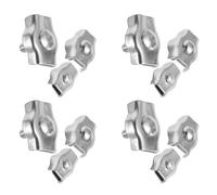 Amosfun Morsetti per Cavi in Acciaio Inox 304, Clip Simplex a Bullone Singolo M5 M6 M8, Set 12 Pezzi per Fissaggio Rapido e Sollevamento Industriale, Assortimento Compatto per Uso