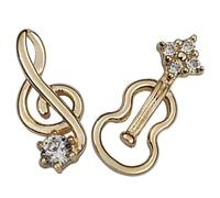 Amosfun Orecchini Musicali Asimmetrici per Donna Nota Musicale e Violino, Zirconi Incastonati, Design Minimalista e Leggero, Accessorio Elegante per Uso Quotidiano e Regali Speciali