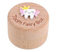 Amosfun Organizer Legno Per Denti Da Latte Bambini Scatola Portaoggetti Decorativa Per Conservazione Lungo Termine Ricordi Dei Primi Denti Decidui