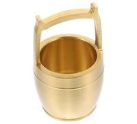 Amosfun Ornamento in Ottone a Forma di Secchio Ghirlanda Decorativa, Secchio di Denaro Cinese Classico per Decorazione da Tavolo e Casa, Accessorio per Ufficio e Interni Auto, Regalo