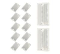 Amosfun Pannello Riflettente 12 Pezzi in Plastico Beige Rettangolare Foratura 55mm e Uso Multiplo Aumento di Sicurezza per Sicurezza Industriale