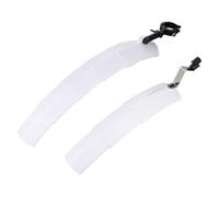 Amosfun Parafango Regolabile per Bici da Strada Telescopico | Pvc Bianco, Montaggio su Ruota, Profilo Aerodinamico, Protezione Contro la Pioggia, Finitura Elegante