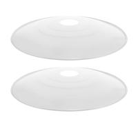 Amosfun Paralume Vintage per Lampada a Sospensione Industriale da Esterno in Acciaio Inox 12", Copertura Protettiva per Palo Luce Stradale, Set 2 Pezzi per Giardino e Cortile