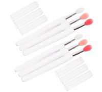 Amosfun Pennello per Rossetto in Silicone con Coperchio, Set da 6 Applicatori per Labbra Portatili, Pratico per Balsamo Labbra e Maschera, Adatto per Donne e Make-up Quotidiano