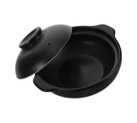 Amosfun Pentola in Argilla Donabe con Casseruola in Terracotta per Cucina Riscaldamento Uniforme e Conservazione Calore per Piatti Coreani e Giapponesi