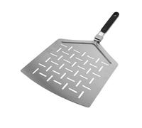 Amosfun per Pizza in Acciaio Rettangolare con Manico Spatola Forata Antiscivolo per Forno e per Trasferimento Torte e Pane Fatti Accessori da